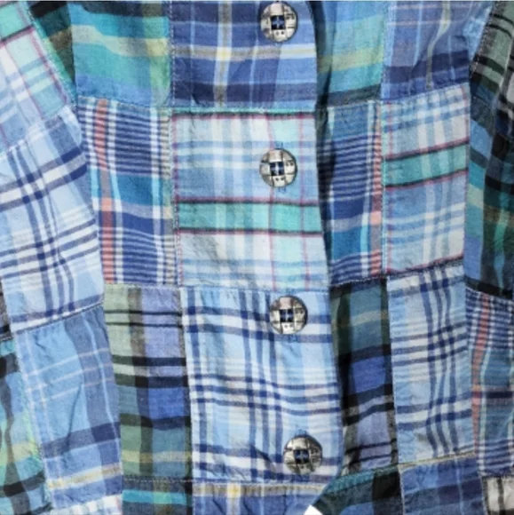 Sunny South Vest Plaid 100% Sustainable Cotton Blue Size  6 - Picture 8 of 14